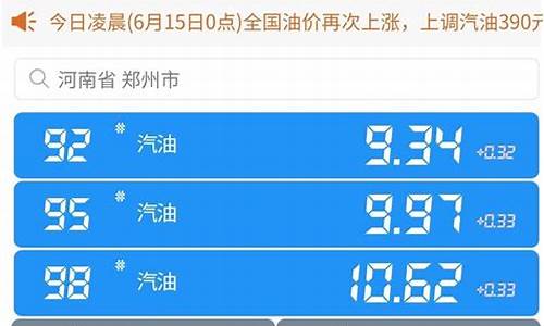 信阳92汽油今天价格_今日油价河南省信阳市最新价格